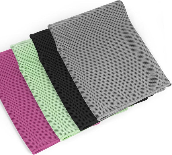 NUOYEE 4 Pack Cooling Towel for Neck and Face,Ice Towel for Hiking Camping