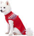 Blueberry Pet Icelandic Lopi Pullover Dog Sweater, Holiday Red, Back Length 16", Pack of 1