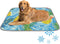 Generic Cooling Dog Mat Ice Silk Cooling Dog Mat for Crate Leaf Print