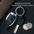TISUR Titanium Round Carabiner Clip, Spring Hook Key Ring, Small Keychain Carabiner with D-Ring for Keys