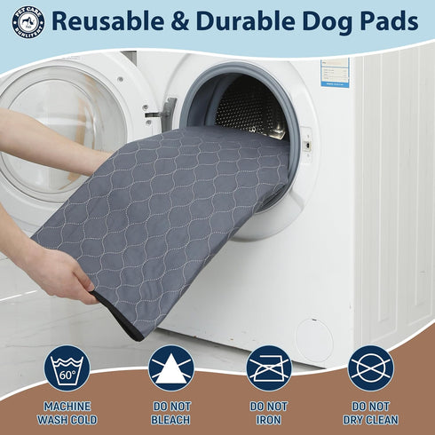 34x36 3 Pack, Washable Pee Pads for Dogs, Reusable Puppy Pads with Fast Absorbent, Waterproof Reusable Pee Pads