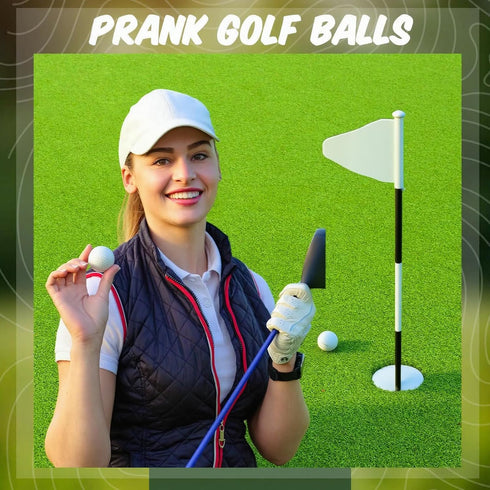 Tasdurian 12 Pcs Prank Golf Balls Funny Exploding Golf Ball with Streaming Ribbon Funny Golfer Gift for Men Golfers