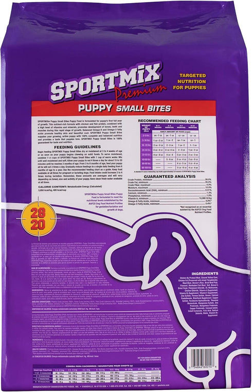 Sportmix Puppy Small Bites Dry Puppy Food, 33 Lb