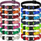 14 Pack Adjustable Puppy Collars - Breakaway Safety Whelping Collars for Small Puppies, Soft Nylon Identification