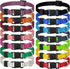 14 Pack Adjustable Puppy Collars - Breakaway Safety Whelping Collars for Small Puppies, Soft Nylon Identification