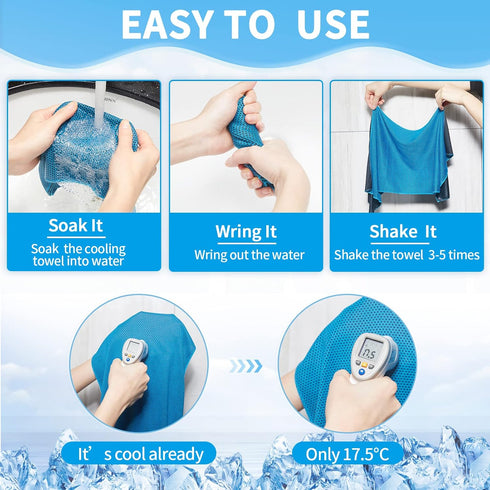 Honoson Bulk Cooling Towel, Breathable Microfiber Chilly Towel for Neck Face, Workout, Gym, Travel, Yoga, Running