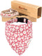 Pettsie Dog Bandana Collar with Matching Bracelet, Adjustable Pet Bandana for Dogs, Medium, Pink