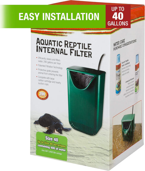 Zilla Aquatic Pet Reptile Internal Water Filter for Up to 40 Gallons