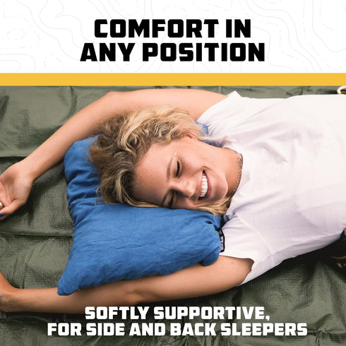 Wise Owl Outfitters Camping Pillow – Memory Foam Travel Pillow for Airplane, Hiking, Backpacking & Outdoor Use