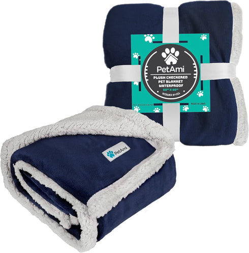 PetAmi Dog Blanket for Small Medium Dogs, Fleece Furniture Couch Cover Protector, Soft Sherpa Dog Throw Plush