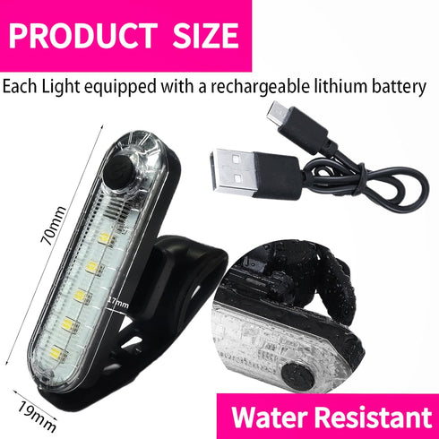FICBOX 4 LED Boat Light,LED Navigation Lights Kit for Boat Kayak, Stern Lights Battery operated, Rechargeable LED