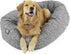 Majestic Pet 24 Inch Round Bagel Calming Dog Bed - Fluffy Donut Dog Bed with Spine Support, Washable, Lt. Black