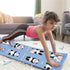 Garybank Kids Yoga Mat Set - Non-slip Exercise Mats with Fun Prints & 12 Yoga Cards for Kids