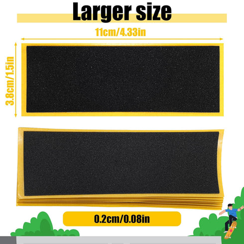 guduling 12-Pack 8 8 (38mm 110mm) Foam Fingerboard Grip Tape,High-Traction Non-Slip Fingerboard Foam Grip Tape,Grips