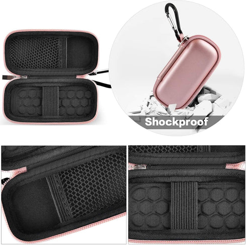 Heart Rate Monitor Case for AliveCor KardiaMobile Personal EKG, Storage Holder Fits Pill Organizer - Rose Gold
