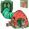 Tailtastic 3-in-1 Watermelon Cat Play Tunnel with Pop-Up Cube & Triangle Cat