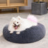 MIXJOY Orthopedic Dog Bed, Comfortable Donut Cuddler Round Bed, Ultra Soft Washable for Dogs & Cats, 30'', Grey-Blue