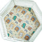 Hexagonal 75x75" Dog Pen Urine Pad, Reusable Whelping Playpen Crate Washable Pet Training Pad, For 36" Panel Hexagonal