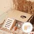 LOGOFUN Hamster Sand Bath Container Transparent Digging Sand Box Acrylic Hamster Bath Box with Cover and Climbing