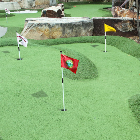 Golf Flagstick - Practice Putting Green Flag Stick for Yard, Portable Mini Golf Flag Sticks, Set of 3