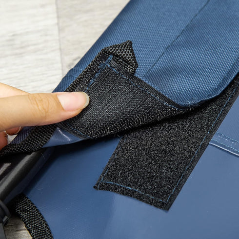 PawHut 48" x 36" Elevated Breathable Dog Bed, Portable Pet Cot with Carry Bag, Dark Blue