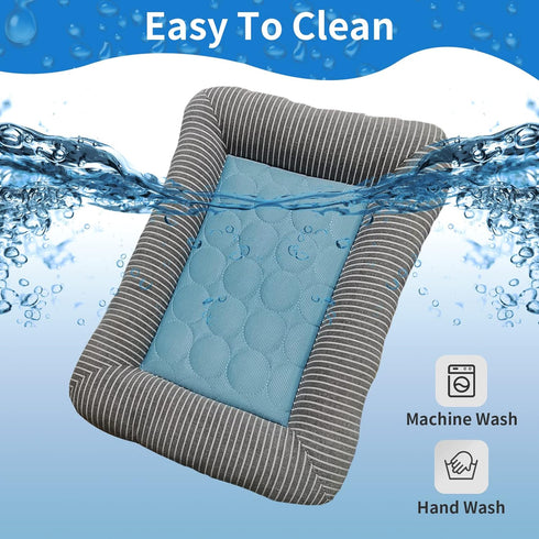 PINVNBY Rabbit Bed Cooling Pad, 20.8" L*16.9" W Ice Silk Summer Pet Sleeping Pad, Washable for Bunnies and Guinea Pigs