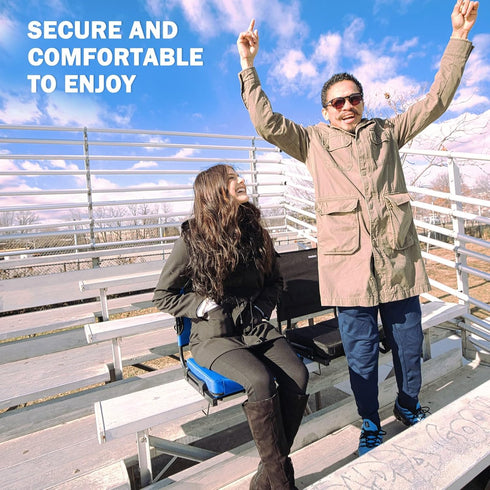 behairity Portable Stadium Seat for Bleachers with Back Support, Wide Padded Bleacher Chair with High Back and Thick