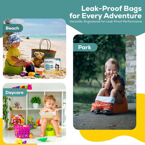 60 Count 2-in-1 17 11 inches Potty Liners for Toddlers & Pets Compatible with OXO Tot Go Potty- x Leak-Proof Disposable