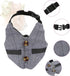 Rabbit Vest Harness and Leash Set, Adjustable Formal Suit Style for Bunny, Kitten, Small Animal Walking (L)