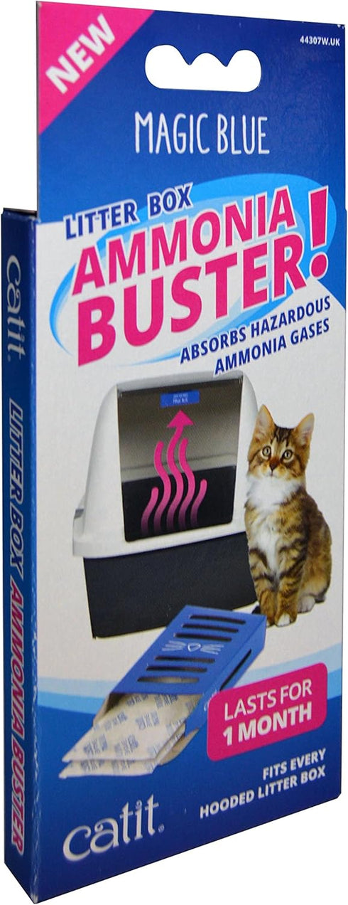 Catit Magic Blue Ammonia Buster - Reduces Urine Odour for a Fresh Cat Litter Box
