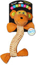 Spunky Pup Wibbleez Dog Toy, Stretchy Nylon Webbing with Plush Squeaker Head, Durable Tug Toy