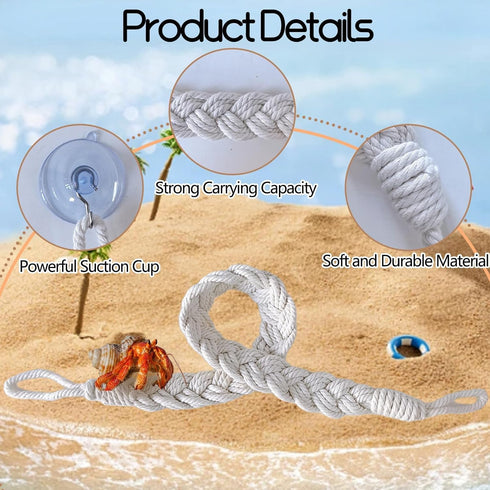 (3pcs kathson Snake Climbing Toys, Corn Snake Enrichment Toys Rope Ladder, Hermit Crab Climbing Toy Reptile Tank