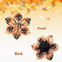 Lionheart Glory Dog Collar with Flower, Fall Halloween Plaid Adjustable Collars for Large Dogs