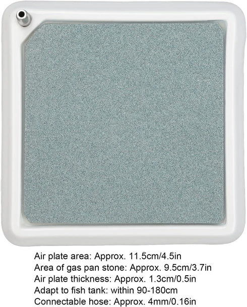 Pssopp Aquarium Air Stone, Fine Bubbles Fish Air Stones, Mini Diffuser Plate, 11.5cm/4.5in