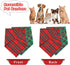 Malier 2 Pack Dog Bandana Christmas Classic Plaid Scarf Set for Small Medium Large Dogs Cats (Green + Red, Large)