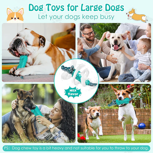 Dog Toys for Super Aggressive Chewers: Tough Dog Chew Toys - Indestructible Dog Toys for All Breed Sizes