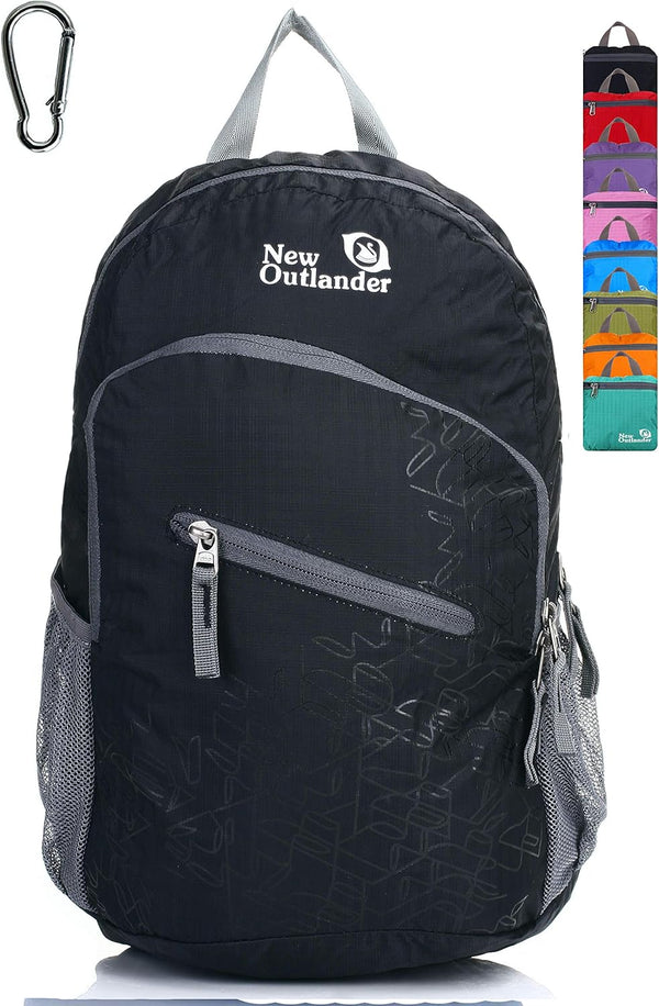 Outlander Packable Handy Lightweight Travel Hiking Backpack, Black