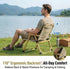 11.6 Folding Camping Chair, Outdoor Chair with Wooden Armrests,Folding Chair for Camping, Hiking, Beach, Picnic, Indoor