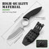 Omesio Small Fixed Blade Knife, Tactical Camping Survival Knife with Kydex Sheath, 2.68-Inch Drop Point Blade