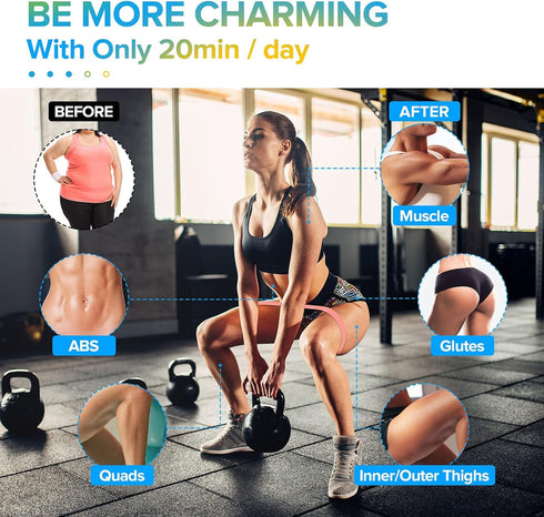 Portzon Resistance Loop Exercise Bands, Suitable for Arm, Leg Stretching and Strength Training