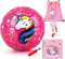 JYPS Size 3 Soccer Ball for Girls, Glitter Unicorn Soccer Ball Gifts for Kids Age 4-8 with Pump & Drawstring Bag