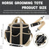 (Stylish,10.63 10.63 9.45 Inch,Khaki Abbylike Grooming Tote Bag for Horses and Dogs Organize Tack Tools Equestrian