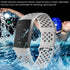 Wepro Bands Waterproof Replacement Compatible with Fitbit Charge 3 for Women Men, Breathable Holes Watch Sport Strap Accessories for Fitbit Charge 3 SE Fitness Tracker, Large, Slate Gray