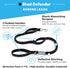 Shed Defender Shock Absorbing Bungee Dog Leash, Three Padded Traffic Handles, Reflective Stitching for Large & Small