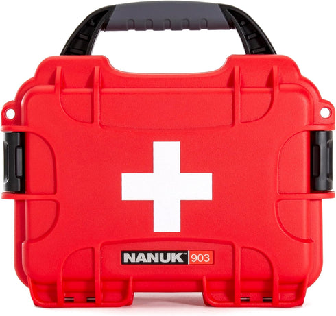 Nanuk 903 Waterproof First Aid Case, Dust and Impact Resistant - Empty - Red, 903-FSA9