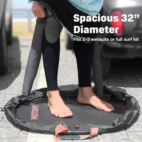 2-in-1 5000X IslandMat Wetsuit Changing Mat; Compact Wetsuit Bag with Waterproof Tech; Keep You & Surfing Accessories