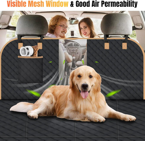 420lbs Hammock Hard Bottom Dog Car Seat Cover for Back Seat, Holds - Waterproof Sturdy Nonslip for Cars/Trucks/SUVs