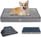 VANKEAN Dog Bed, Soft Reversible Crate Pad Mat with Orthopedic Egg-Crate Foam, Washable Comfy Kennel Pad for Small