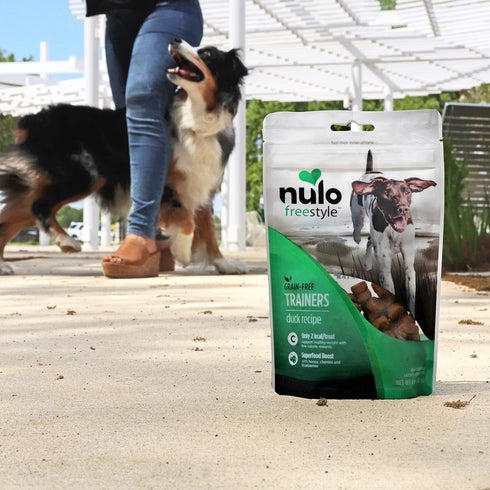 Nulo Freestyle Grain-Free Healthy Dog and Puppy Training Treats, 16 oz, Low Calorie Duck, 2 Calories per Treat