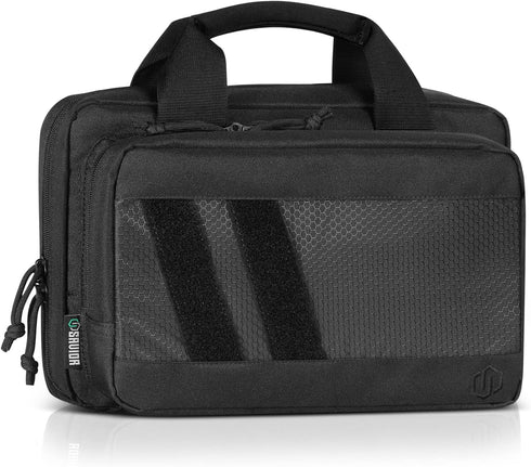 Savior Equipment Tactical Double Scoped Handgun Firearm Case, Pistol Bag for Outdoor Hunting, Lockable Compartment